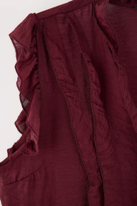 Trendyol Curve Damen Lila Einfarbig Kurz Oversize Große Größen Blusen - Image 4