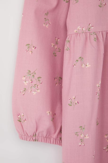 TRENDYOLKIDS Mädchen Rosa Geblümt Midi Lang Casual Gerade Kleider - Image 2