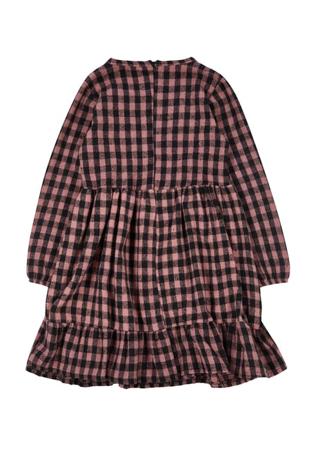 TRENDYOLKIDS Mädchen Rosa Kariert Kurz / Mini Lang Casual Gerade Kleider - Image 4