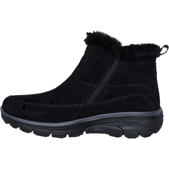 Skechers Easy Going Cool Zip! Leder Damen Schwarze Winter-Stiefeletten - Image 4