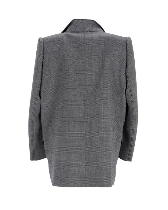 Balenciaga Pre-owned Suspended-Shoulder Jacke aus Glencheck-Wolle - Grau - Image 3