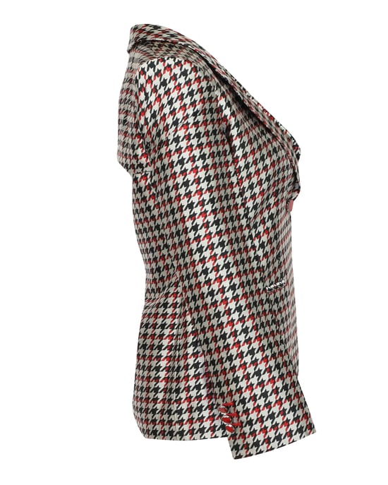 Armani Pre-owned Hahnentrittmuster-Blazer aus Seide - Mehrfarbig - Image 2