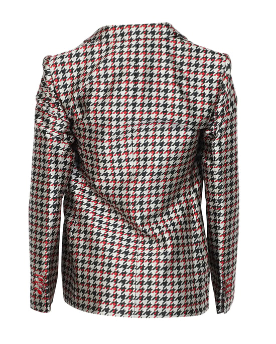 Armani Pre-owned Hahnentrittmuster-Blazer aus Seide - Mehrfarbig - Image 3