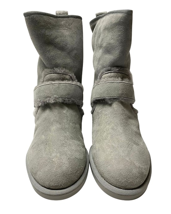 Nicholas Kirkwood Pre-owned Casiti perlverzierte Bikerstiefel aus Wildleder - Grau - Image 2