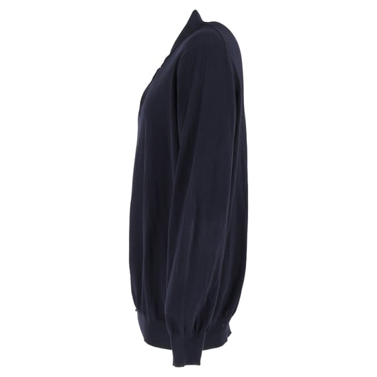 Loro Piana Langarm-Polohemd aus navyblauer Wolle - Image 2
