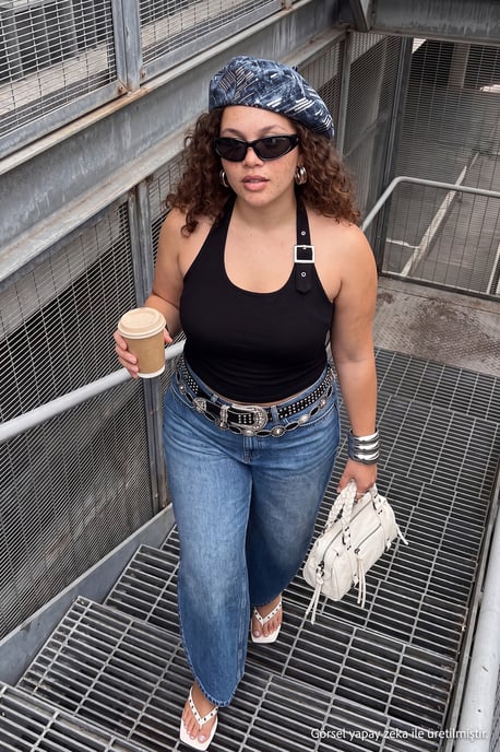 Trendyol Curve Damen Schwarz Einfarbig Ärmellos Tailliert Große Größen Blusen - Image 6