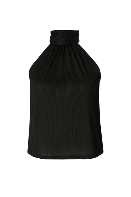 Trendyol Curve Ärmellose Bluse, regular fit, große Größen für Damen - Schwarz - Image 3