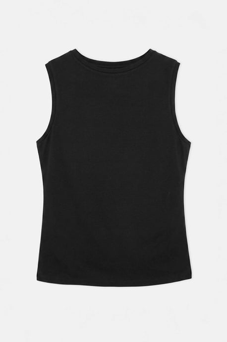 Trendyol Curve Damen Schwarz Einfarbig Ärmellos Tailliert Große Größen Blusen - Image 5