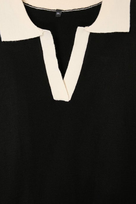 Trendyol Curve Damen Schwarz Colour-Block Ärmellos Tailliert Große Größen Blusen - Image 4