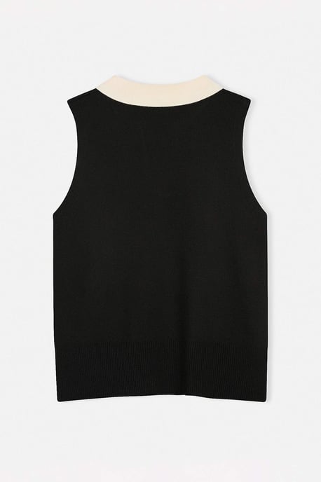 Trendyol Curve Damen Schwarz Colour-Block Ärmellos Tailliert Große Größen Blusen - Image 5