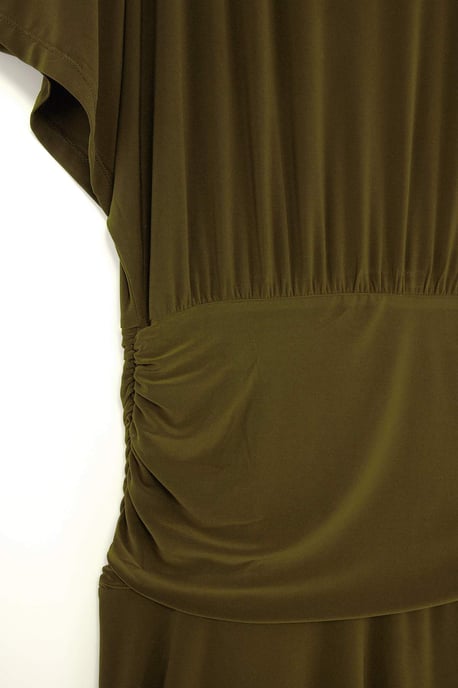 Trendyol Curve Damen Khaki Einfarbig Maxi Kurz A-Linie Große Größen Kleid - Image 4