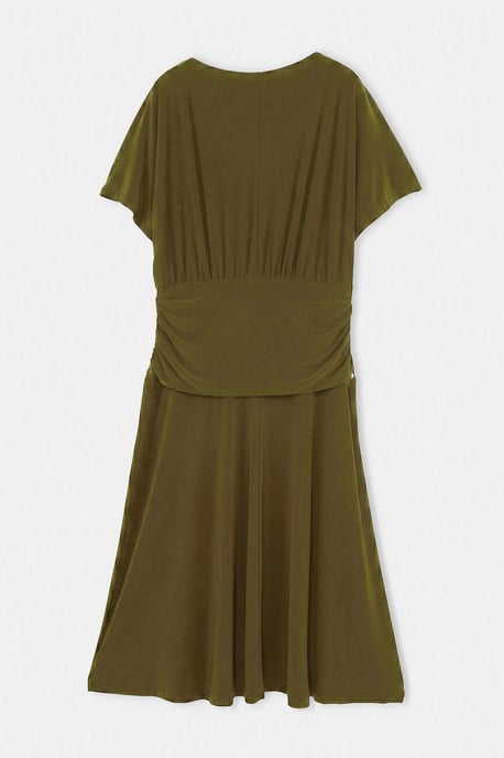 Trendyol Curve Damen Khaki Einfarbig Maxi Kurz A-Linie Große Größen Kleid - Image 5
