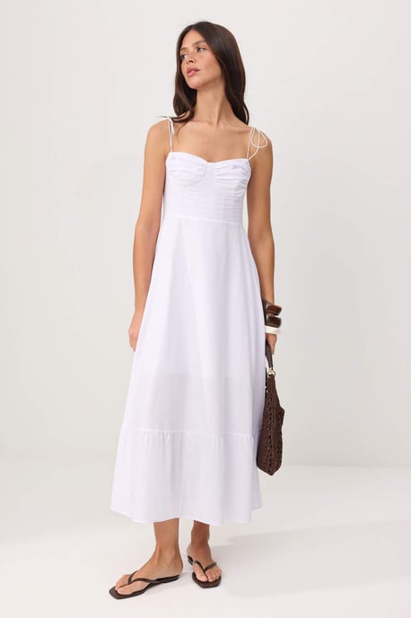 TRENDYOLMİLLA Damen Weiß Einfarbig Maxi Ärmellos Abend / Alltag A-Linie Kleider - Image 1