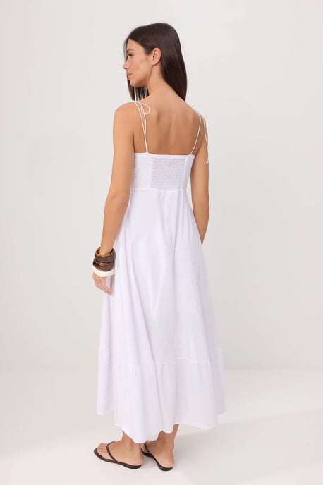 TRENDYOLMİLLA Damen Weiß Einfarbig Maxi Ärmellos Abend / Alltag A-Linie Kleider - Image 3