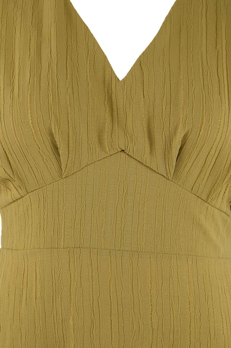 Trendyol Curve Damen Khaki Geblümt Maxi Kurz Casual A-Linie Große Größen Kleid - Image 5