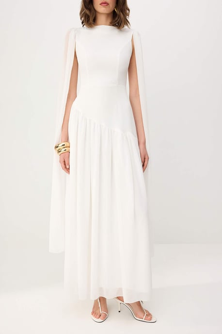 TRENDYOLMİLLA Damen Weiß Einfarbig Maxi Ärmellos Skater Kleider - Image 2
