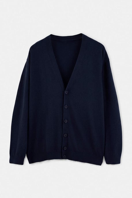 TRENDYOL MAN Herren Dunkelblau Einfarbig Lang Regular Fit Große Größen Cardigans - Image 4