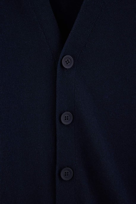 TRENDYOL MAN Herren Dunkelblau Einfarbig Lang Regular Fit Große Größen Cardigans - Image 5