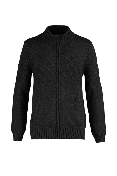 TRENDYOL MAN Herren Grau Rautenmuster Lang Regular Fit Cardigans - Image 5