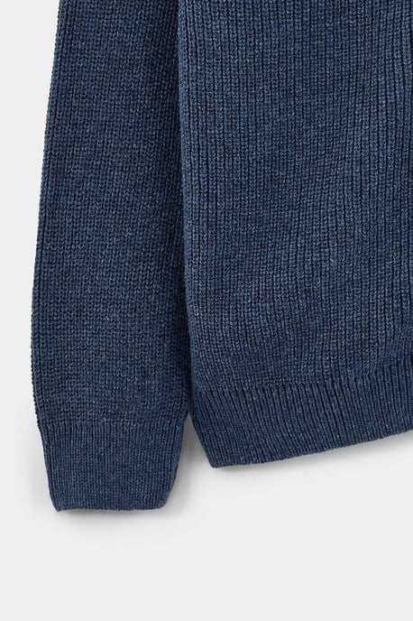 TRENDYOL MAN Herren Blau Einfarbig Lang Regular Fit Cardigans - Image 5