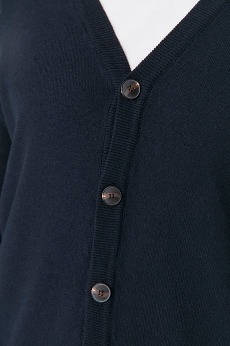 TRENDYOL MAN Herren Dunkelblau Einfarbig Lang Tailliert Cardigans - Image 5