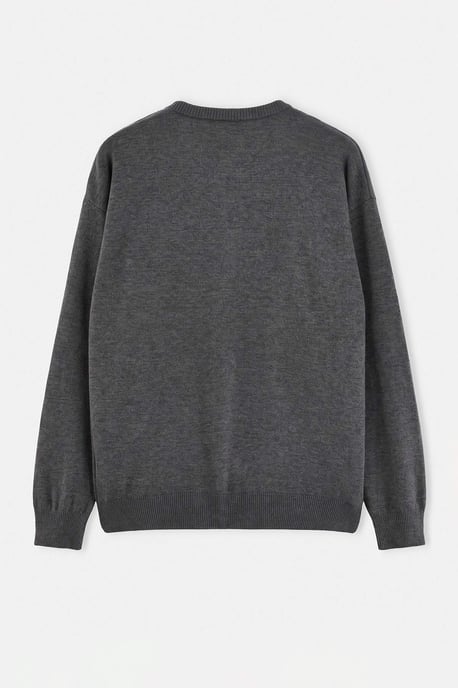 TRENDYOL MAN Herren Grau Einfarbig Lang Oversize Cardigans - Image 3
