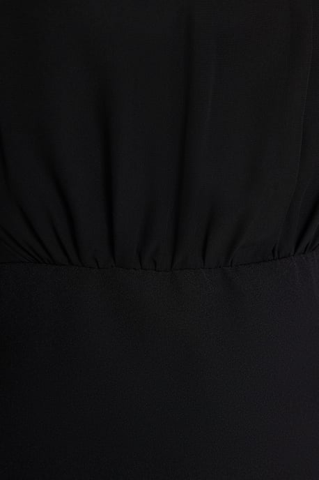 TRENDYOLMİLLA Damen Schwarz Einfarbig Kurz / Mini Lang Abend / Alltag A-Linie Kleider - Image 4