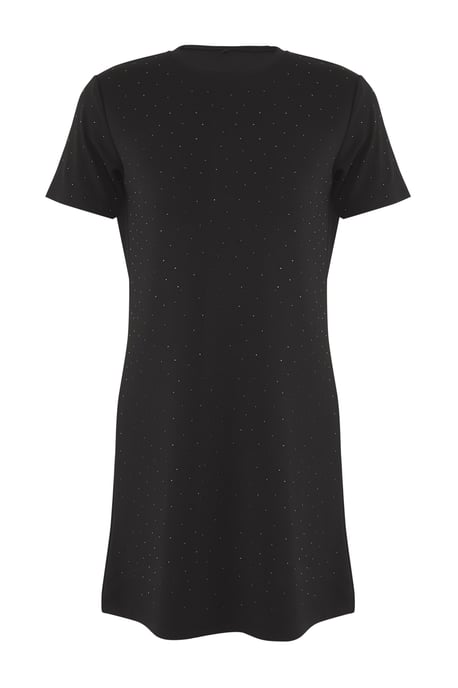 TRENDYOLMİLLA Damen Schwarz Einfarbig Kurz / Mini Kurz Casual Gerade Kleider - Image 4
