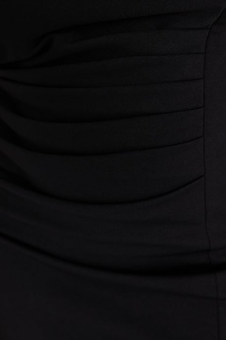 Trendyol Curve Damen Schwarz Einfarbig Kurz / Mini Ärmellos Elegant/Abend Bodycon Große Größen Kleid - Image 2