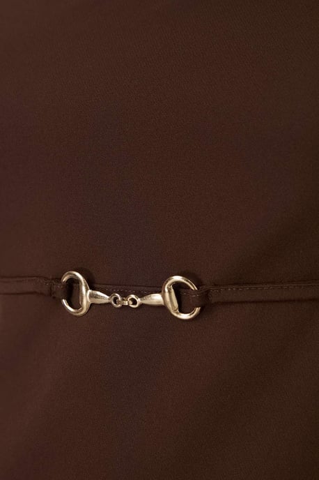 Trendyol Curve Damen Braun Einfarbig Ärmellos Tailliert Große Größen Blusen - Image 4