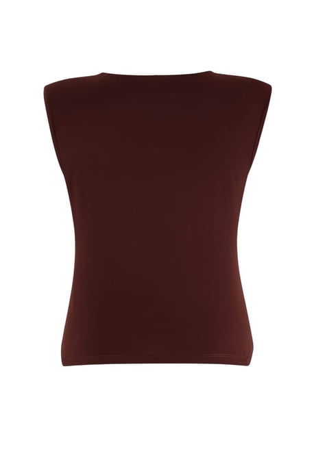 Trendyol Curve Damen Braun Einfarbig Ärmellos Tailliert Große Größen Blusen - Image 5