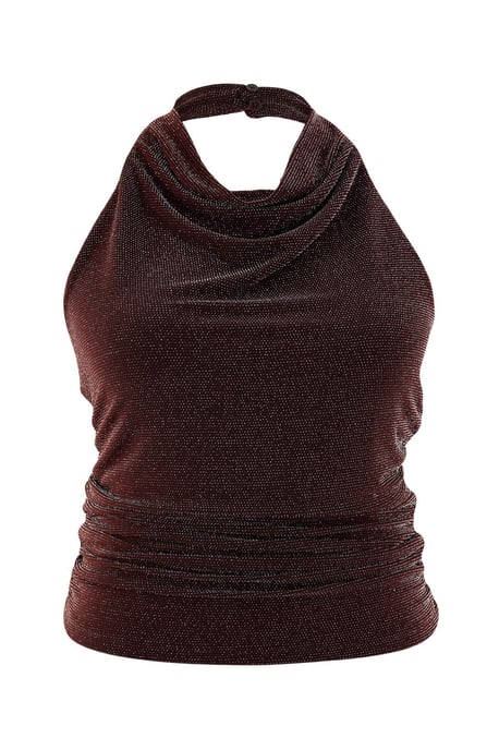 Trendyol Curve Damen Braun Einfarbig Ärmellos Tailliert Große Größen Blusen - Image 4
