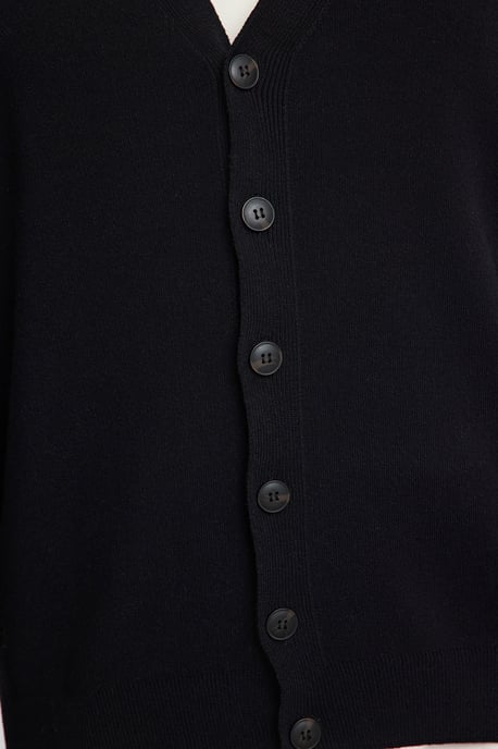 TRENDYOL MAN Herren Schwarz Einfarbig Lang Regular Fit Große Größen Cardigans - Image 3