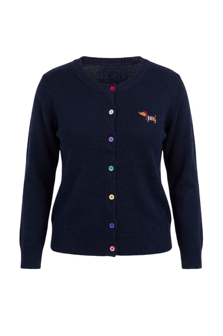 Trendyol Curve Damen Dunkelblau Einfarbig Lang Regular Fit Große Größen Cardigans - Image 5