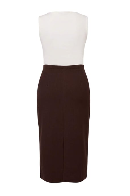 Trendyol Curve Damen Braun Einfarbig Maxi Ärmellos A-Linie Große Größen Kleid - Image 5