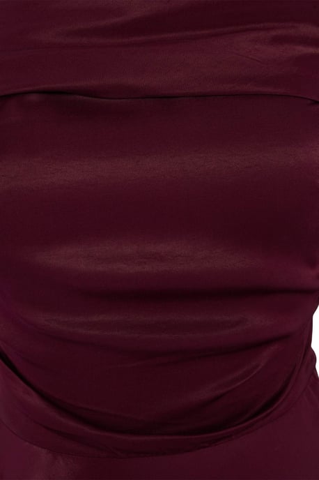 TRENDYOLMİLLA Damen Lila Einfarbig Maxi Ärmellos Skater Kleider - Image 5