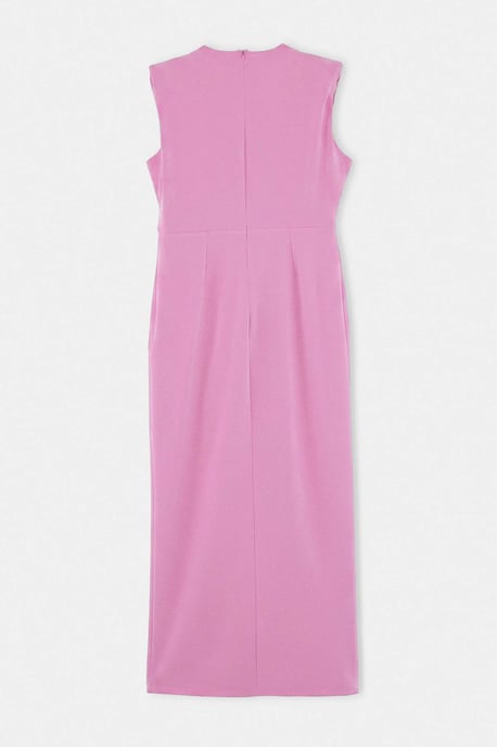 Trendyol Curve Damen Rosa Einfarbig Maxi Ärmellos Party A-Linie Große Größen Kleid - Image 5