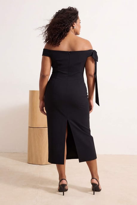 Trendyol Curve Damen Schwarz Einfarbig Maxi Ärmellos Elegant/Abend A-Linie Große Größen Kleid - Image 2