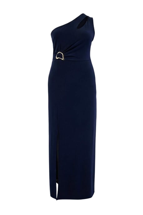 Trendyol Curve Damen Dunkelblau Einfarbig Maxi Ärmellos Elegant/Abend Gerade Große Größen Kleid - Image 4