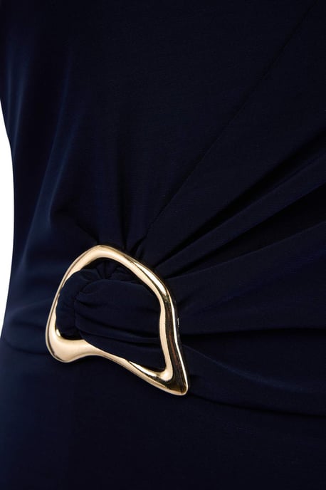 Trendyol Curve Damen Dunkelblau Einfarbig Maxi Ärmellos Elegant/Abend Gerade Große Größen Kleid - Image 5