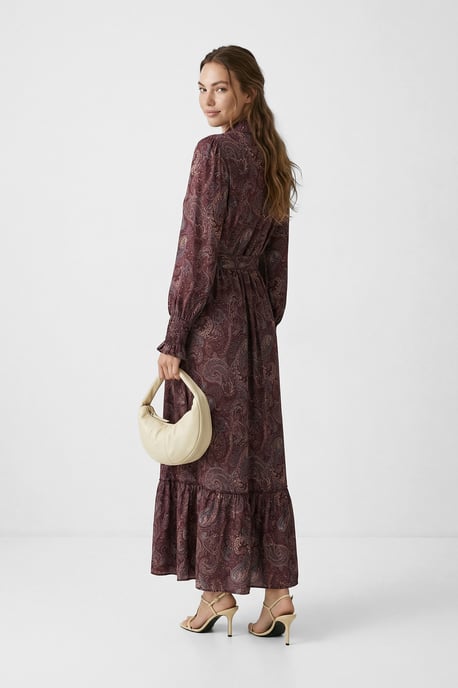 Trendyol Modest Damen Lila Paisley Maxi Lang A-Linie Modest Kleider - Image 2