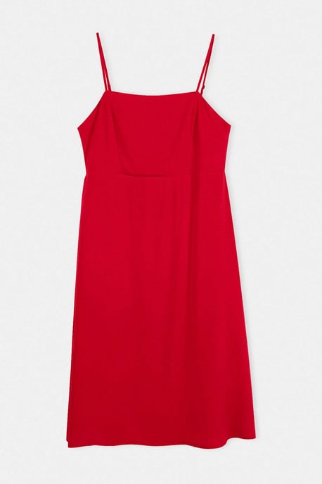 Trendyol Curve Damen Rot Einfarbig Maxi Ärmellos Abend / Alltag A-Linie Große Größen Kleid - Image 3