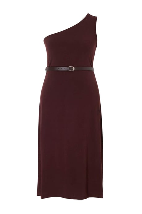Trendyol Curve Damen Braun Einfarbig Maxi Ärmellos A-Linie Große Größen Kleid - Image 4