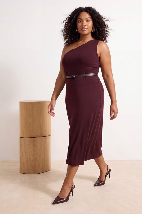 Trendyol Curve Damen Braun Einfarbig Maxi Ärmellos A-Linie Große Größen Kleid - Image 6