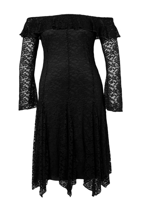 Trendyol Curve Damen Schwarz Einfarbig Maxi Lang A-Linie Große Größen Kleid - Image 3