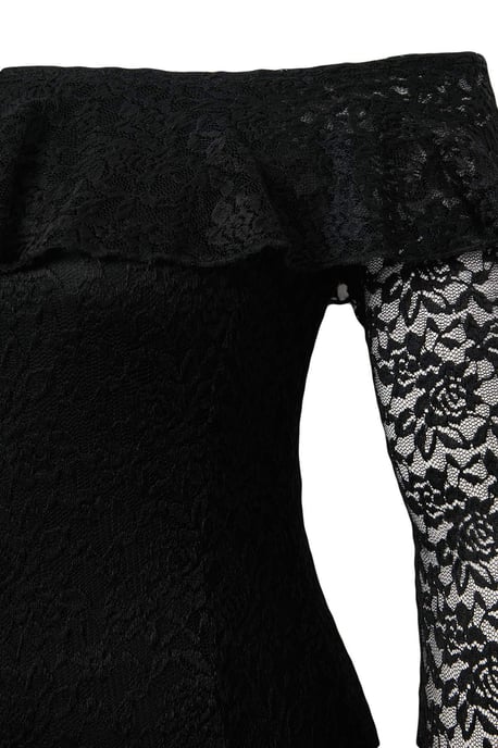 Trendyol Curve Damen Schwarz Einfarbig Maxi Lang A-Linie Große Größen Kleid - Image 4