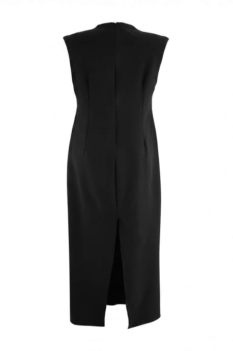 Trendyol Curve Damen Schwarz Einfarbig Maxi Ärmellos Bodycon Große Größen Kleid - Image 5