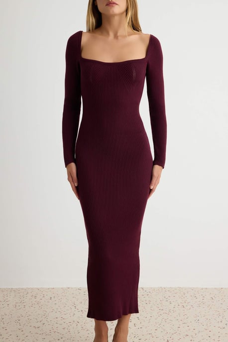 TRENDYOLMİLLA Damen Lila Einfarbig Maxi Lang A-Linie Kleider - Image 3