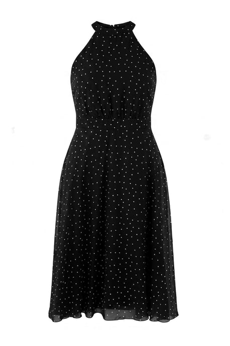 Trendyol Curve Damen Schwarz Gepunktet Maxi Ärmellos A-Linie Große Größen Kleid - Image 3