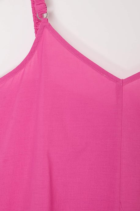 Trendyol Curve Damen Rosa Einfarbig Maxi Ärmellos Strandmode A-Linie Große Größen Kleid - Image 4